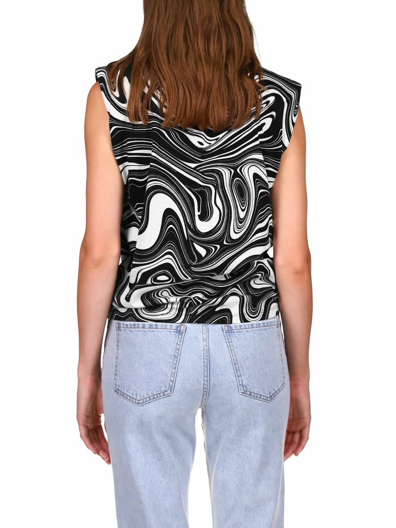 Sanctuary Clothing Sustainable Shoulder Pad Tee Marble 5 Sanctuary Clothing Sustainable Shoulder Pad Tee Marble