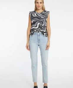 Sanctuary Clothing Sustainable Shoulder Pad Tee Marble