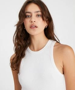 Sanctuary Clothing Perfect Rib Tank White Core Essentials