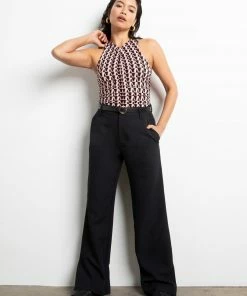 Sanctuary Clothing Ruched Up Tank Flamingo Geo