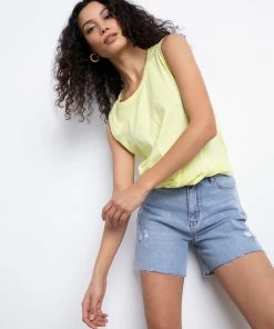 Sanctuary Clothing Twisted Tank Lemon Lime