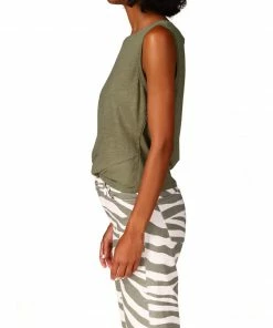 Sanctuary Clothing Twisted Tank Trail Green