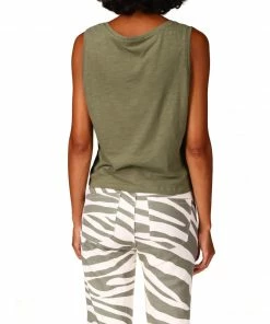 Sanctuary Clothing Twisted Tank Trail Green
