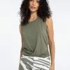 Sanctuary Clothing Twisted Tank Trail Green