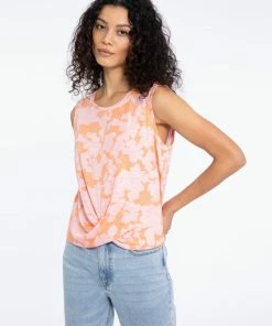 Sanctuary Clothing Twisted Tank Melon Field