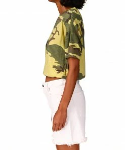 Sanctuary Clothing Drawstring Tee Moss Camo