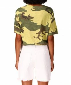 Sanctuary Clothing Drawstring Tee Moss Camo