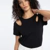 Sanctuary Clothing Peak A Boo Tee Black