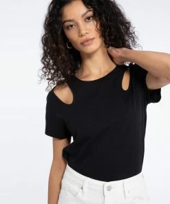 Sanctuary Clothing Peak A Boo Tee Black