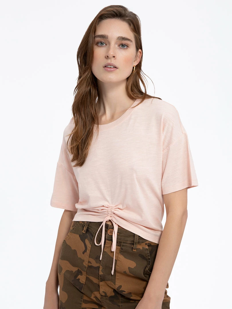 Sanctuary Clothing Sustainable Drawstring Ready Tee Peachy Keen 3 Sanctuary Clothing Sustainable Drawstring Ready Tee Peachy Keen