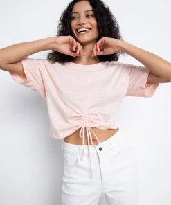 Sanctuary Clothing Sustainable Drawstring Ready Tee Peachy Keen