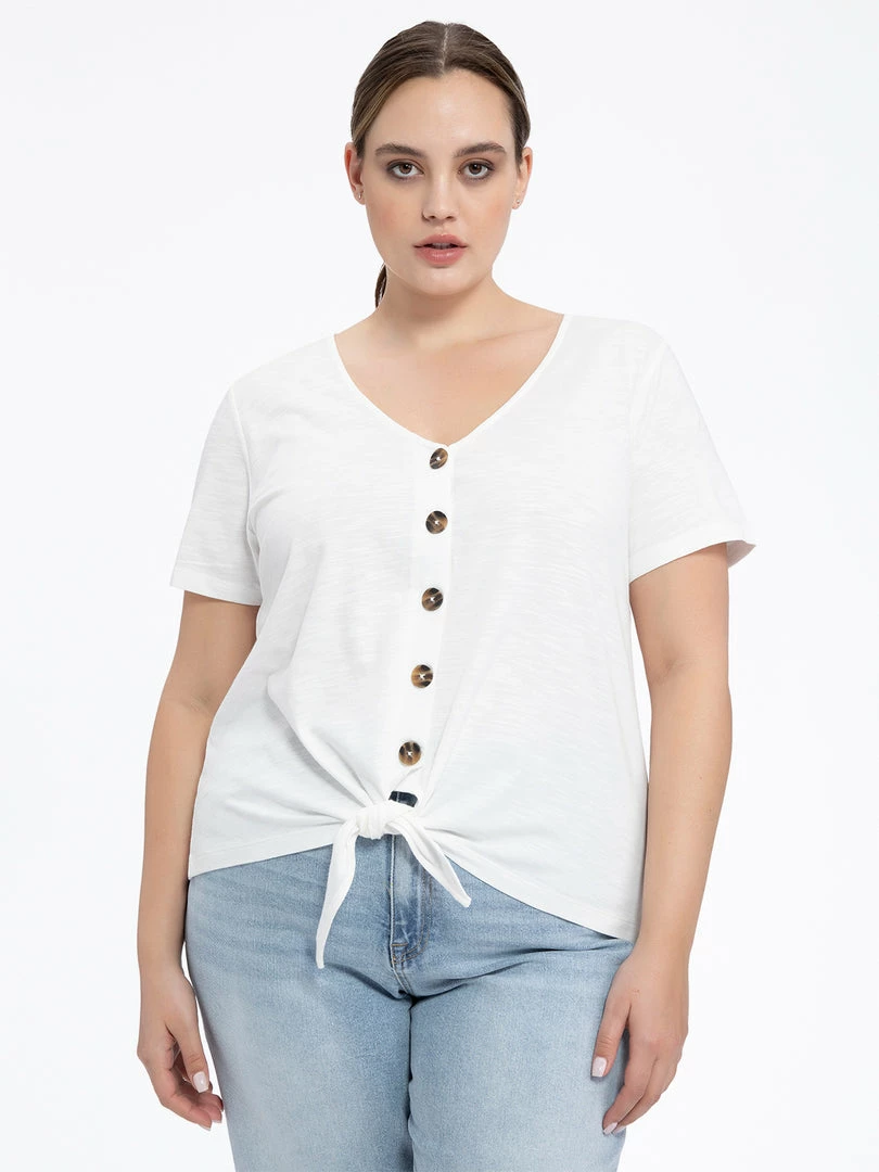 Sanctuary Clothing Sustainable By My Side Tie Tee White Inclusive Collection 4 Sanctuary Clothing Sustainable By My Side Tie Tee White Inclusive Collection