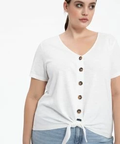 Sanctuary Clothing Sustainable By My Side Tie Tee White Inclusive Collection