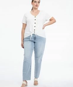 Sanctuary Clothing Sustainable By My Side Tie Tee White Inclusive Collection