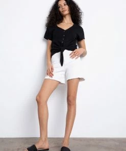 Sanctuary Clothing By My Side Tie Tee Black