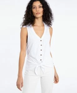 Sanctuary Clothing Amuse Tie Front Tee White 8 Sanctuary Clothing Amuse Tie Front Tee White