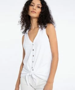 Sanctuary Clothing Amuse Tie Front Tee White 7 Sanctuary Clothing Amuse Tie Front Tee White