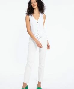 Sanctuary Clothing Amuse Tie Front Tee White