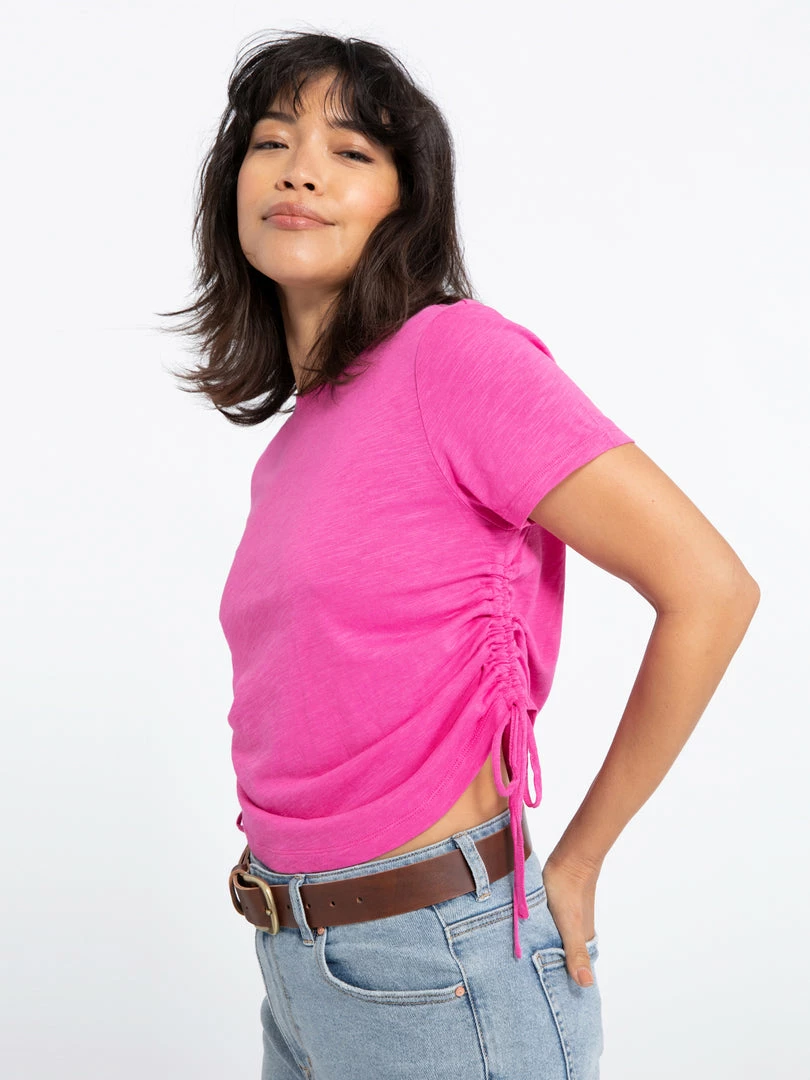 Sanctuary Clothing Side Drawstring Tee Tart 1 Sanctuary Clothing Side Drawstring Tee Tart