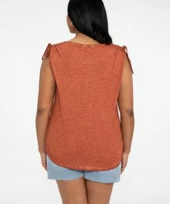 Sanctuary Clothing Drawstring Shoulder Tee Earth Inclusive Collection