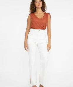 Sanctuary Clothing Drawstring Shoulder Tee Earth Summer