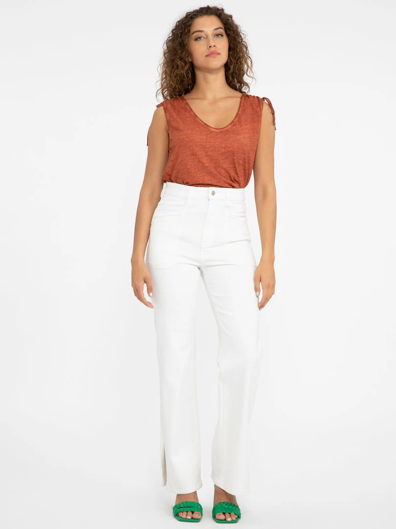 Sanctuary Clothing Drawstring Shoulder Tee Earth Summer 2 Sanctuary Clothing Drawstring Shoulder Tee Earth Summer