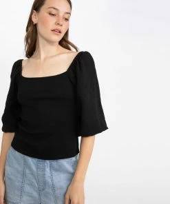 Sanctuary Clothing Remix Volume Sleeve Top Black 9 Sanctuary Clothing Remix Volume Sleeve Top Black