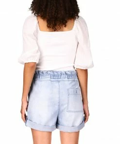 Sanctuary Clothing Remix Volume Sleeve Top White