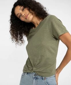 Sanctuary Clothing Slow Tide Twist Tee Trail Green 7 Sanctuary Clothing Slow Tide Twist Tee Trail Green