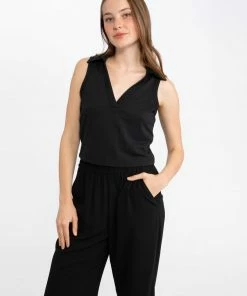 Sanctuary Clothing Flipside Cropped Tank Black