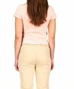 Sanctuary Clothing Lettuce Edge Baby Tee Clay Summer