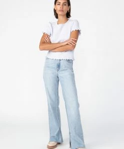 Sanctuary Clothing Lettuce Edge Baby Tee Lilac Field