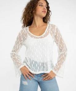 Sanctuary Clothing Summer In The Moment Crochet Top Muslin