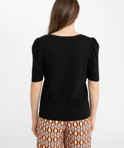 Sanctuary Clothing Summer Full Bloom Scoop Tee Black