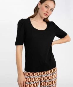 Sanctuary Clothing Summer Full Bloom Scoop Tee Black