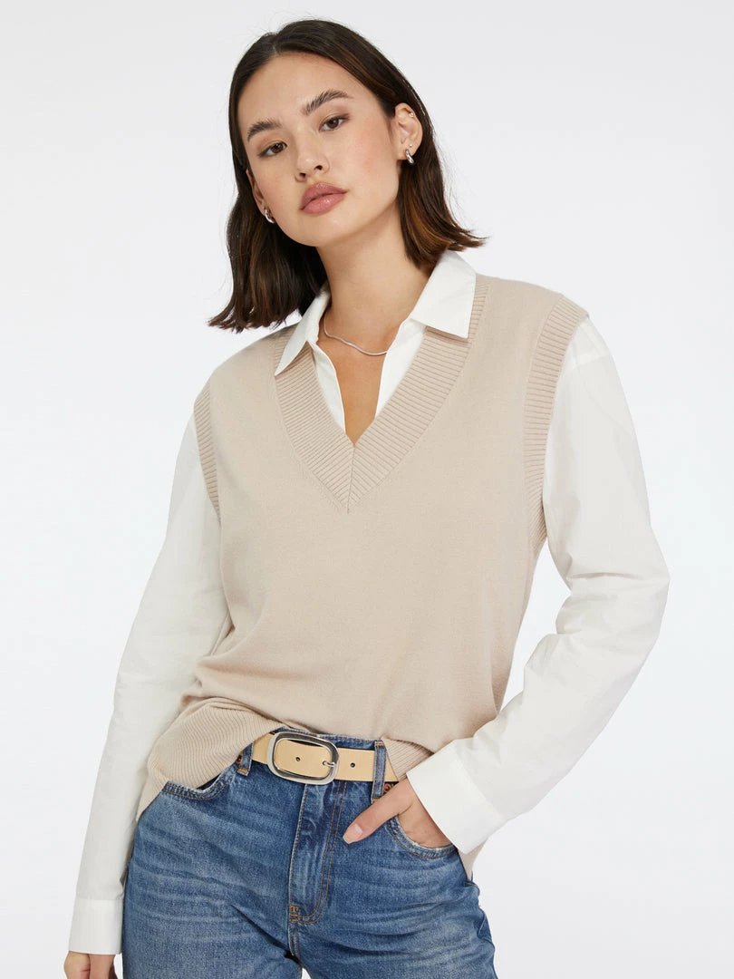 Sanctuary Clothing BFF Sweater Vest Bare 1 Sanctuary Clothing BFF Sweater Vest Bare