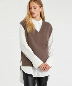 Sanctuary Clothing BFF Sweater Vest Mink