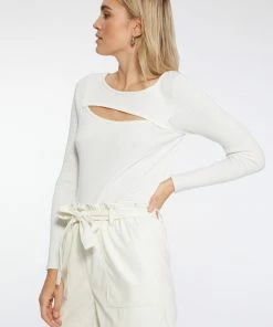 Sanctuary Clothing Cut Out Sweater White 8 Sanctuary Clothing Cut Out Sweater White