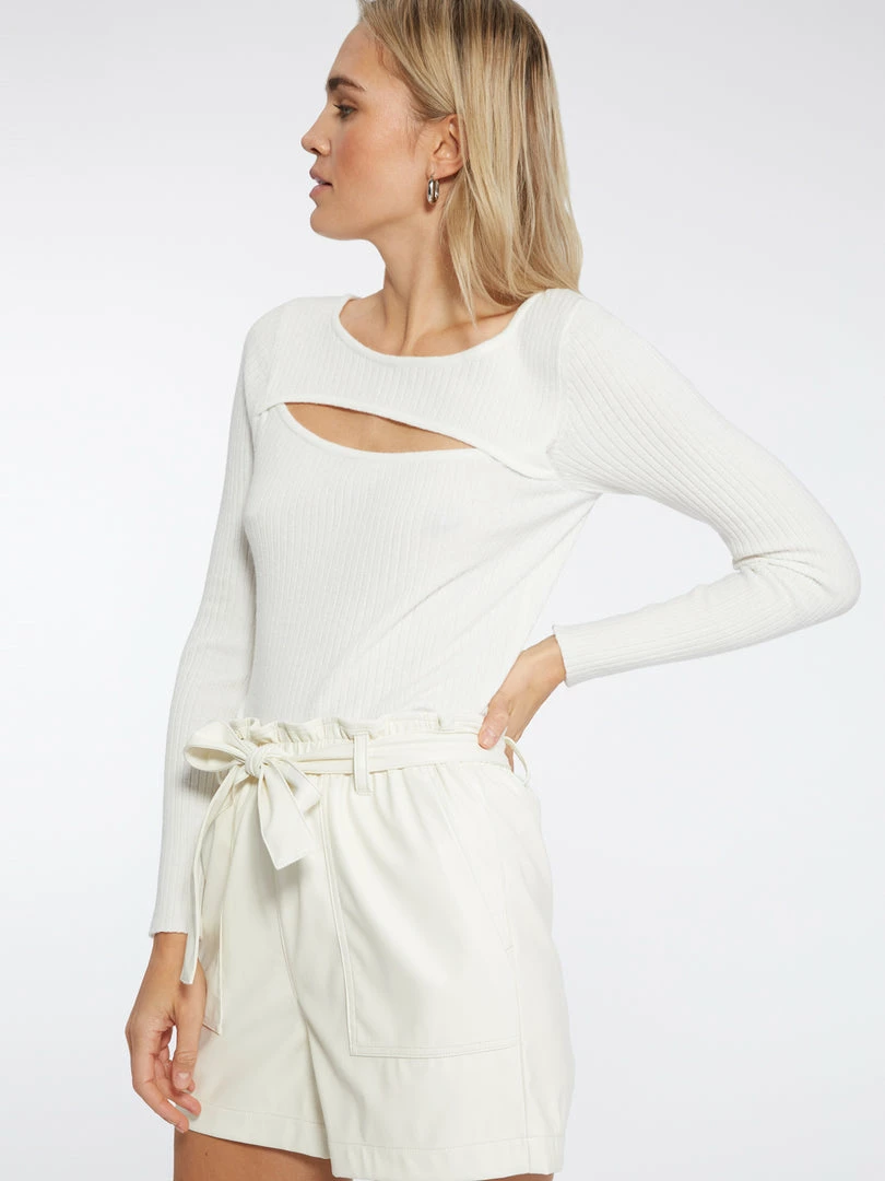 Sanctuary Clothing Cut Out Sweater White 3 Sanctuary Clothing Cut Out Sweater White
