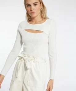 Sanctuary Clothing Cut Out Sweater White 10 Sanctuary Clothing Cut Out Sweater White