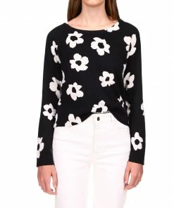 Sanctuary Clothing All Day Long Sweater Flower Pop Floral Collage
