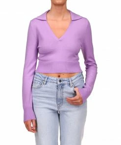 Sanctuary Clothing Kick Back Collar Sweater Petal