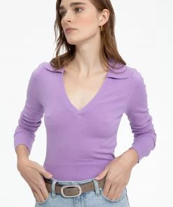 Sanctuary Clothing Kick Back Collar Sweater Petal