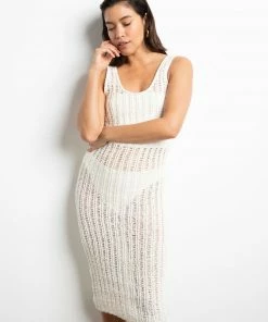 Sanctuary Clothing Openwork Crochet Dress Muslin Summer