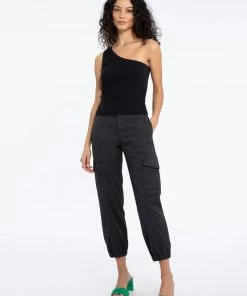 Sanctuary Clothing All Day One Shoulder Top Black
