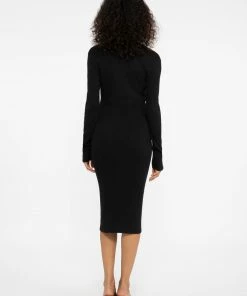 Sanctuary Clothing Longline Cardi Dress Black