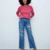 Sanctuary Clothing Flashback Wide Leg Jean Undone
