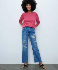 Sanctuary Clothing Flashback Wide Leg Jean Undone