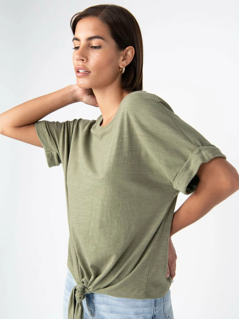 Sanctuary Clothing All Day Tie Tee Trail Green 2 Sanctuary Clothing All Day Tie Tee Trail Green