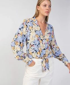 Sanctuary Clothing Tie Front Blouse Midsummer Dream